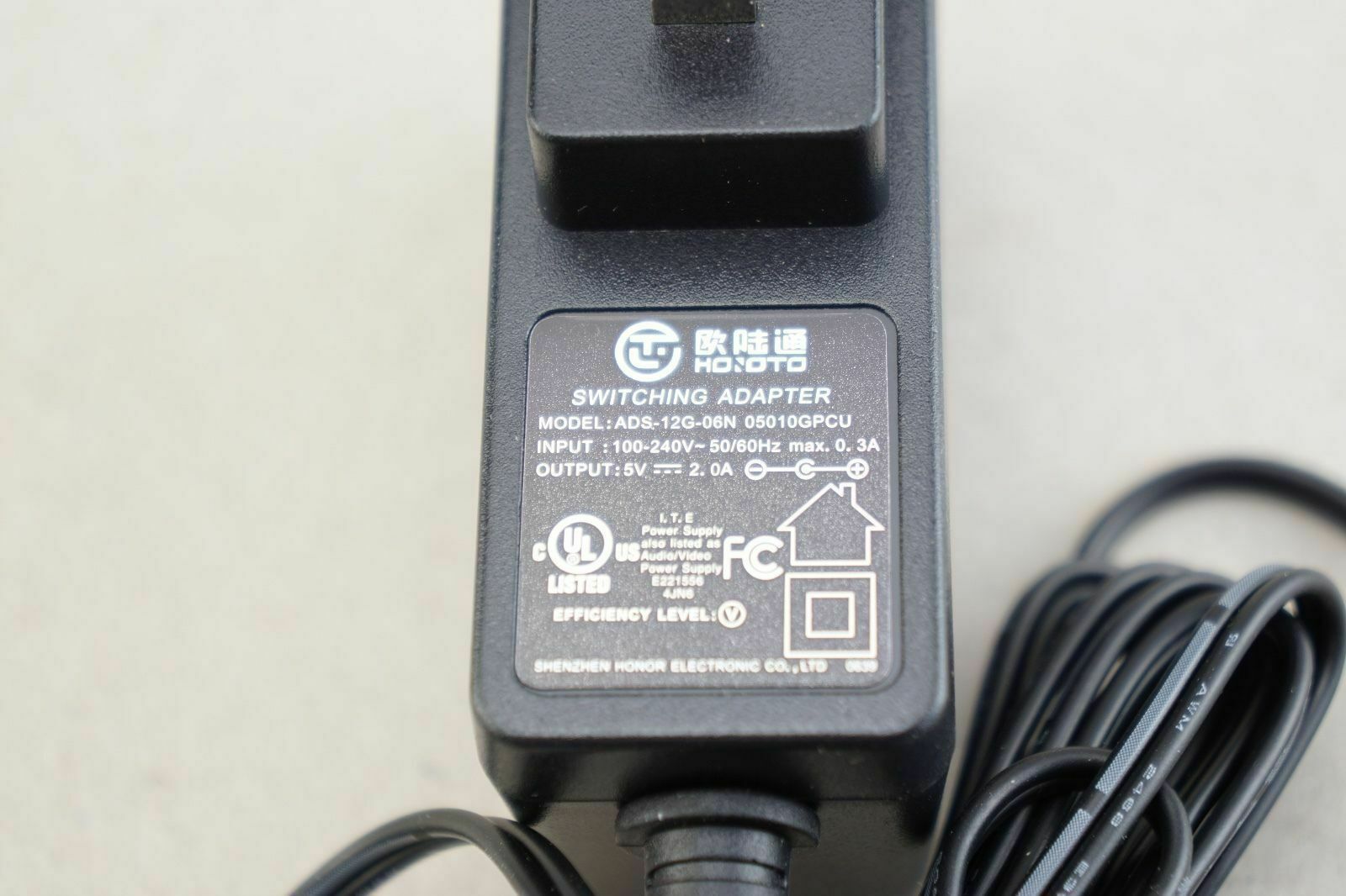 New HONOR ADS-12G-06N 05010GPCU SWITCHING AC/DC power adapter 5V 2.0A - Click Image to Close